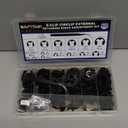 E Clip Circlip External Retaining Rings Assortment Kit, 1050PCS E Clips External Carbon Steel Rings and 1 PC Tweezers, Includes Sizes of M1.5-M22