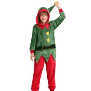 Christmas Big Kids Holiday Elf Costume, 14-year-old jumpsuit