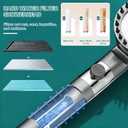 High Pressure Shower Head, High Power Shower Head and Hose Set with 4 Filters, 59 Hose & Bracket, 4 Spray Modes & Pause Switch, Hard Water Filtered Showerhead with Handheld, Gray