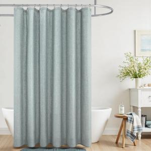 KOUFALL Aqua Shower Curtain for Bathroom,Summer Beach Themed Beachy Cowgirl Room Decor Coastal Shower Curtain Set with Hooks,72 Inch,Seafoam Green