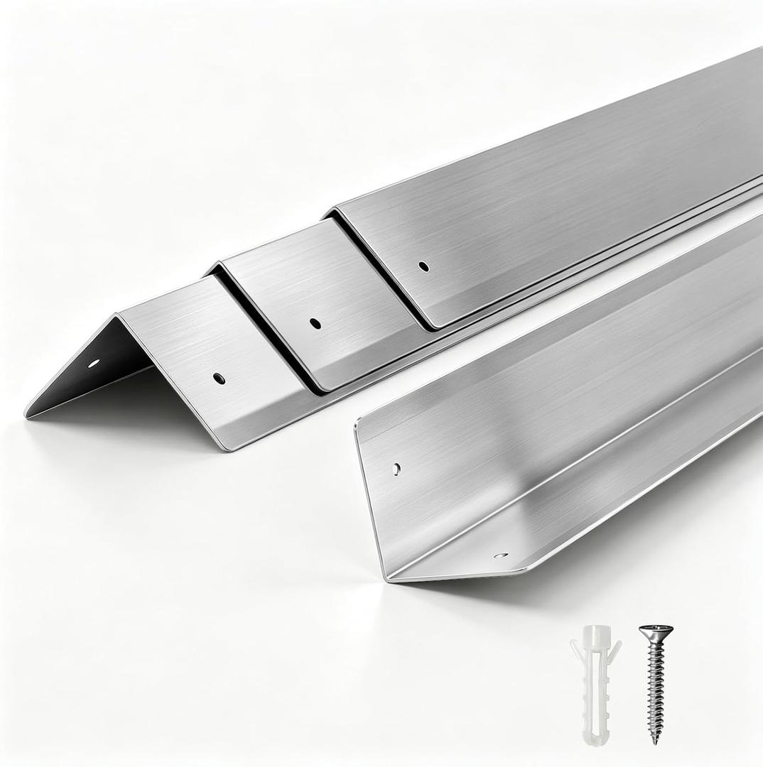 304 Stainless Steel Wall Corner Protector, 48x2 in, 4 Pack