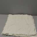 ATLINIA Linen Pillow Cover with Tassels 20 x 20 Off White Decorative Throw Pillow Cover for Couch Sofa Bed and Outdoor (Cream)