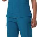 ANGEL GUARD Scrubs Set for Women, V-Neck Top and Jogger Pants, 13 Pockets, Thick Stretch Medical Workwear