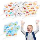 Seematn 2 Pairs Thumb Sucking Stop for Kids Breathable Thumb Suck Guard for Baby Toddler Stop Sucking Fingers Nail Biting Gloves(3-6 Years,Dinosaur)