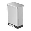 QUALIAZERO 75L/19.8Gal Heavy Duty Hands-Free Stainless Steel Commercial/Kitchen Step Trash Can, Fingerprint-Resistant Soft Close Lid, Rectangle Shape (75L Rectangle)