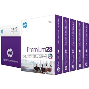 HP Papers | 8.5 x 11 Paper | Premium 28 lb | 5 Ream Case - 2500 Sheets | 100 Bright | Made in USA - FSC Certified | 205200C