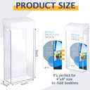 Remerry 1 Pcs Outdoor Brochure Holder 4 x 9 Inch Waterproof Wall Mount Literature Box with Lid Clear Acrylic for Pamphlet Map Menu Display (White)
