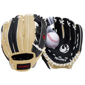 PHINIX Tee Ball Glove with Soft Baseball for Kids Play & Training 8.5"-10"
