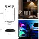 Rechargeable Puck Lights with Remote, 12 Pack Magnetic Under Cabinet Lighting, 1500mAh Battery Operated LED Tap Lights with Dimmer & Timmer for Kitchen, Closet, Shelf - 3 Color Temps & 12 RGB, Black