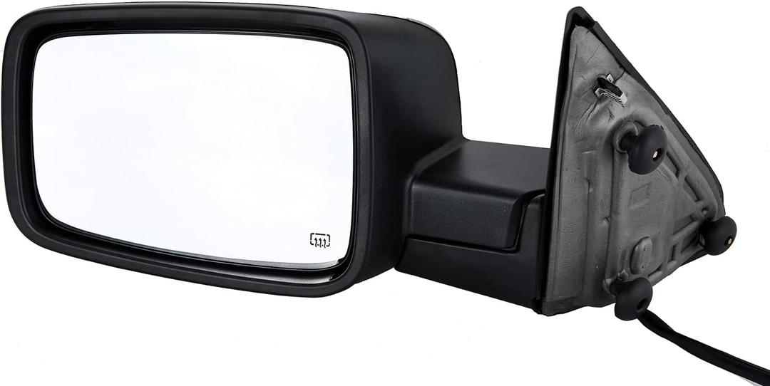 Side View Mirror Replacement Fit for fit 2011-2013 Dodge Ram 1500 3500 2011-2015 Ram 2500 2009-2010 Dodge Ram 1500 Black Power Heated Turn Signal Light Manual Folding Driver Side Mirror