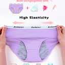 Girls' Period Underwear, LeakProof Cotton Panties for Teens, 12-14 Y