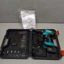 COMOWARE 20V Cordless Drill, Electric Power Drill Set with 1 Battery & Charger, 3/8 Keyless Chuck, 2 Variable Speed, 266 In-lb Torque, 25+1 Position and 34pcs Drill/Driver Bits (Green)