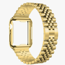 baozai Compatible Apple Watch Bands 46mm 45mm 44mm 42mm 41mm 40mm 38mm, Stainless Steel Band with Screen Protector Case for Apple Watch Series 11/10/9/8/7/6/5/4/3/2/1/SE3