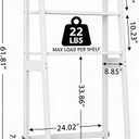 Over The Toilet Storage, Wooden 3-Tier Over-The-Toilet Rack Bathroom Space Saver Organizer, Freestanding Above Toilet with Toilet Paper Holder and Hooks (White), 11.02D x 25.59W x 61.42H in