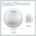 Tanlade 100 Pcs Charger Plates Set Bulk Include 50 Plastic Plate Chargers and 50 Napkin Rings 13" Round for Dinner Table Setting Wedding Baby Shower Decoration(Silver), Simple Style