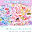 Kawaii Candy Theme Resin Slime Charms Set, (2000+ Small Pieces Included) DIY Phone Junk CaseDecorations (Candy)
