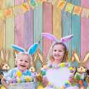 6x8FT Easter Backdrop Colorful Wood Backdrop for Photography Rabbit Eggs Grass Spring Background Banner Easter Party Decoration Kids Birthday Baby Shower Photo Booth Props (6X8FT)