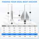 Heavy Duty Boat Anchor Kit, 13lb Galvanized Danforth Anchor with Anchor Chain, Shakles and Boat Anchor Rope, Fluke Anchor Kit for Boats Pontoon, Deck, Fishing, and Sail, Size: 13 lb(Fits 20 - 32 FT Boats)