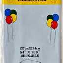 2 Pack Plastic Tablecloths Disposable Table Covers Plastic Table Cloths for BBQ Picnic Birthday Wedding Parties Waterproof Oil-Proof Tablecloth Light Weight Light Blue TableCover 54 x 108 in