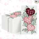 Horaldaily 100 Valentine Disposable Paper Decorative Guest Napkins, Pink Love Hearts Hand Towel for Party Lunch Dinner Kitchen Bathroom