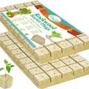 Legigo 1 Inch Rockwool Cubes Seed Starter Plugs for Hydroponics, RockWool Planting Grow Cubes for Hydroponic Tower Garden Soilless Cultivation Plants Germination Cutting Clone (2 Sheet, 100 Plugs)