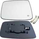 Driver Left Side Heated Mirror Glass Compatible with 2009-2018 Dodge Ram 1500 2500 Ram Driver Side Heated Mirror Glass Convex 68050299AA, 68079363AA