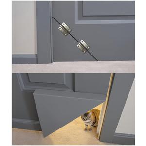 Cat Door, Adjustable Cat Door Hinge Kit (Left & Right Hand) - Fits Hollow Doors and Solid Interior Doors EasyInstallation Kitty Door
