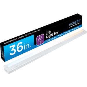 Enbrighten 36 inch Plug-in Under Cabinet Lights, 2386 Lumens, Five White Settings from (2700K-6500K), Full Range Dimmable, One-Touch Sync Control, Linkable Under Counter Lights for Kitchen 82788-T1