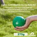ApudArmis 90mm Bocce Balls Set, Lighter Outdoor Bocce Game for Backyard/Lawn/Beach - Set of 8 Soft PE Balls & 1 Pallino & Nylon Carrying Case & Measuring Tape for Teens Beginners