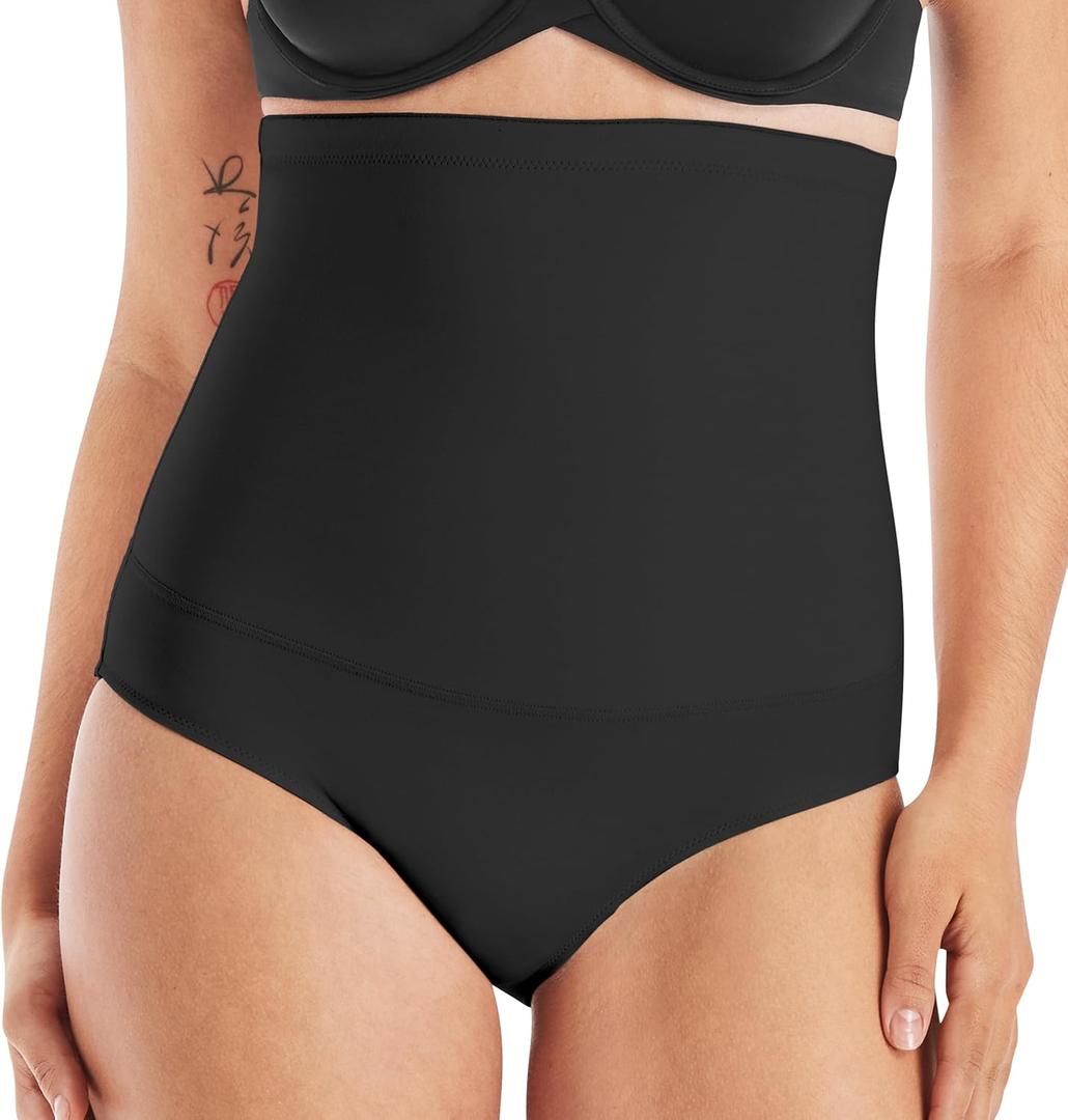 Maidenform Women's Shapewear Underwear, High-Waisted Shapewear Panties, Shapewear Tummy Control Shaping Brief (XX-Large, Black)