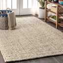 JONATHAN Y Pata Hand Woven Chunky Jute Light Ivory Indoor Area Rug, 8x10, Bohemian, Rustic, Cottage, Easy-Cleaning for Living Room, Bedroom, Kitchen, Non-Shedding (NRF102B-8)