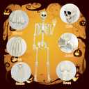5.4FT Halloween Skeleton Life Size Human Adult Skeletons with Skeleton Dog Halloween Decorations for Indoor Outdoor Garden Lawn,Haunted House Props, Spooky Scene Party Decor, Set AA