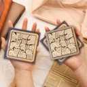 Yorkshire Terrier Coaster Set Yorkie Puzzle Wooden Coasters, Laser-Cut Interlocking Jigsaw Drink Mats, Yorkie Mom Dad Gift, Yorkshire Terrier Lover Home Decor, Gift for Yorkie Owners