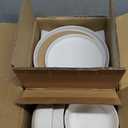 Plates and Bowls Sets, Dinnerware Sets for 4, 12 Pieces Scratch Resistant Dishware Dishes Set, Ceramic Kitchen Dinner Set, Porcelain & Microwave and Dishwasher Safe, Cream White