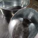 Large 6-Gallon Galvanized Tin Beverage Tub, 20x14x10 inches (Pack of 2)