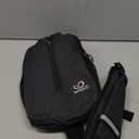 WATERFLY Crossbody Sling Backpack Sling Bag Travel Hiking Chest Bag Daypack (Black)