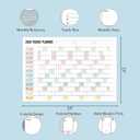 2026 Yearly Wall Calendar, Full Year Wall Calendar One Page, Rolled Paper Calendar For Wall Without Crease, 365 Day Calendar at One Glance, 23"X 33", Horizontal (Light Colorful)