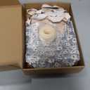 BBTO 16 Pcs Clear Plastic Gift Bags with Handle Transparent Reusable PVC Bags with Fishtail Ribbon for Bridal Party Baby Shower Wedding Shopping, 7.87 x 3.94 x 7.09''(Beige)