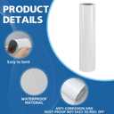 LEIFIDE 1 Rolls White Aluminum Trim Coil 24 Inch x 50 ft Metal Flashing Roll for DIY Roofing Repair Installation