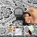 Elffloor Peel and Stick Floor Tile: 10 PCS Self-Adhesive Waterproof Vinyl Flooring,11.8" x 11.8" Retro Black Flowers Sticker for Bathroom, Kitchen, Bedroom
