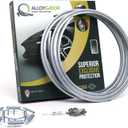 AlloyGator Silver Rim Protector for Car Wheels (Fits 12-24" Wheel Diameter) - Pack of 4 Premium Alloy Wheel Protector to Avoid Scratches & Scuffs - Adhesive Free Curb Rash Rim Protectors