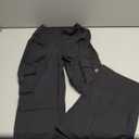 YEOREO CoreFlex Women Workout Flare Leggings with Pockets Hidden Scrunch High Waisted Cargo Gym Yoga No Front Seam Leggings (Large, Black)