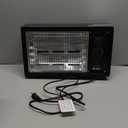 Shinic Radiant Heaters for Indoor Use Large Room, 1500W/750W Fast Heating Electric Heater with Thermostat, with Handle, ETL Listed, for Living Room Garage, Workshop, Warehouse  Black