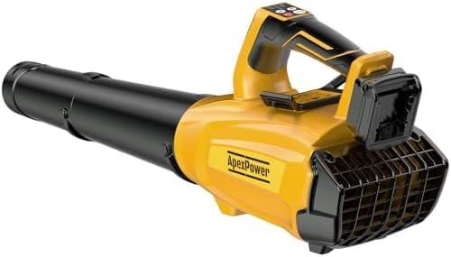 Leaf Blower Cordless for DEWALT 20V Max Battery, 650CFM/160MPH 26000RPM Brushless Motor w/Turbo Mode & 4 Adjustable Speed, Lock-On Switch, Electric Leaf Blower for Lawn Care Cleaning