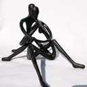 Embracing Couple Iron Sculpture, Romantic Love Metal Decor, Wedding Anniversary Engagement Valentines Day Gift