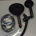 MakeFit Dual Handheld Shower Head Combo, 2-in-1 Rain Shower Heads System 8 Inch Rainfall Shower Head and 10 Modes High Pressure Hand Held Showerhead with Built-in Power Wash (Black)