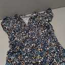 BLENCOT Womens Maxi Summer Casual Dresses Cap Short Sleeve V Neck Beach Flowy Fashion Boho Floral Printed Tie Dresses with Pockets P220 M