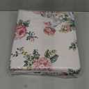 FADFAY Duvet Cover Set Queen Pink Rose Floral Bedding Shabby Peony Flower Quilt Cover Set Vintage Farmhouse Bedding 100% Cotton Soft Comforter Cover Set with Hidden Zipper Closure 3Pcs, Queen Size