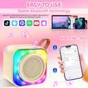 Karaoke Machine with 2 Microphones for Kids, Toys Birthday Gifts for Ages 3-12 Years Old Girls Boys, Mini Karaoke Microphone with Protable Bluetooth Speaker for Singing Party Outdoor Play