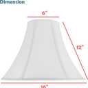Aspen Creative 30019 Transitional Bell Shape Spider Construction Lamp Shade in Off White, 16" wide (6" x 16" x 12"), 6" Top x 16" Bottom x 12" Slant